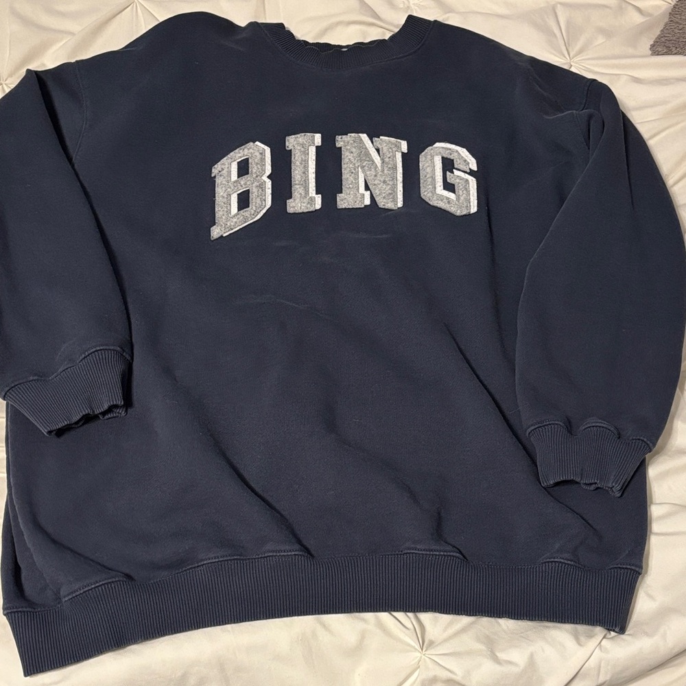 Anine Bing Navy Blue Crewneck - Picture 5 of 6